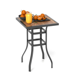 CHARLTON HOME® Dontasia Outdoor 27.5" Wide Square Bar Table Patio Table