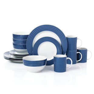 HOUSE ADDITIONS 16 Piece Dinnerware Set, Service for 4