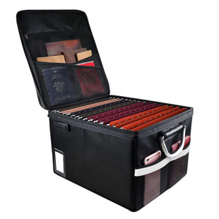 BEACHWATER POOL & SPA, LLC Fireproof File Organizer, Locking Fireproof Storage File Cabinet, Portable Office Safe For Hanging Letter/Legal File Folders 16.1 X 12.9 X 11 Inches