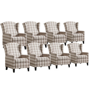 BONZY HOME 30.7" Wide Classic Upholstered Push Back Recliner With Wing Back (Set Of 8)