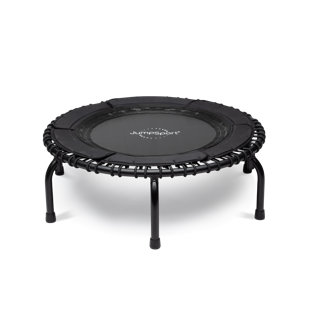 JumpSport 370 Home Gym 39" Heavy Duty Fitness Trampoline with 4-In-1 DVD, Black