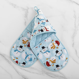 NO. 918 MILLENNIAL No. 918 Snow Globe Holiday Double Oven Mitt