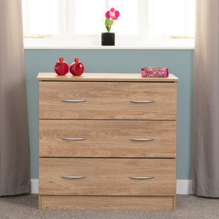 HOME & HAUS New Haven 3 Drawer Chest of Drawers