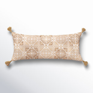 JOSS & MAIN Chloe Embroidered Cotton Reversible Throw Pillow