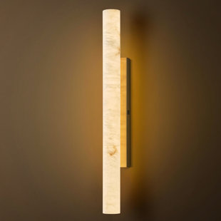 CHACIVAGARHSPACE CO., LTD Dimmable Solid LED Wall Mounted Wall Sconce with Alabaster Shade