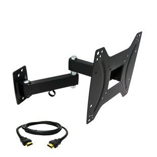MEGAMOUNTS Full Motion Swivel Full Motion Black Wall Mount