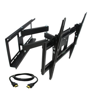 MEGAMOUNTS Full Motion Black Tilt Wall Mount for Holds up to 100 lbs