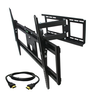 MEGAMOUNTS Full Motion Black Tilt Wall Mount for Holds up to 100 lbs