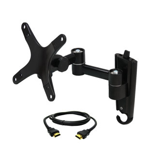 MEGAMOUNTS Full Motion Black Tilt Wall Mount for Holds up to 55 lbs