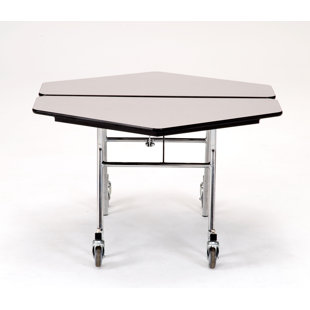 National Public Seating 48'' Hexagon Cafeteria Table