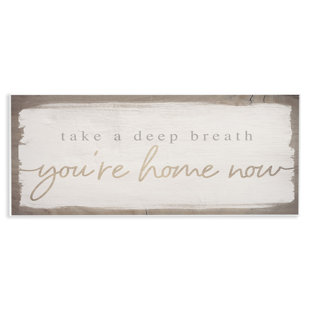 STUPELL INDUSTRIES You''re Home Now Weathered Shabby Elegance Sign Oversized Stretched Canvas Wall Art By Daphne Polselli