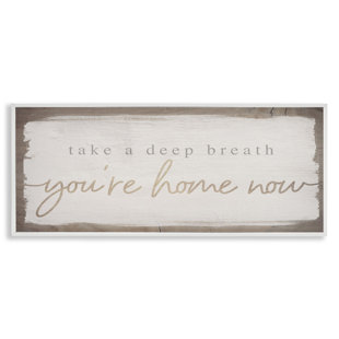 STUPELL INDUSTRIES You''re Home Now Weathered Shabby Elegance Sign Oversized Stretched Canvas Wall Art By Daphne Polselli