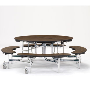 NATIONAL PUBLIC SEATING 60" Circular Bench Cafeteria Table
