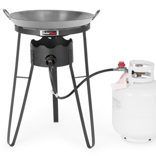 OUTERMUST Outdoor Cooker With Wok Cuisinart Wok Station With Iron Wok And 54,000 Btu Burner