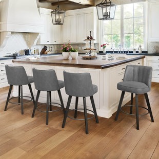 RED BARREL STUDIO® Paul Swivel 26'' Counter Stool