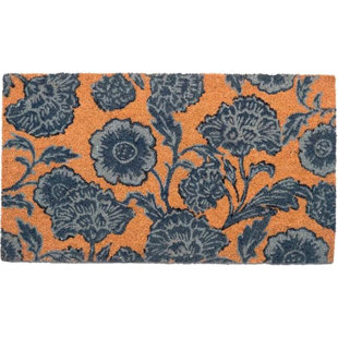 THE FINE LIVING COMPANY Welcome Doormats, Natural Coco Coir Mats with Non-Slip PVC Backing, Autumn Indoor Outdoor Mats