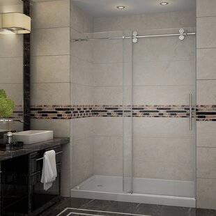 ASTON Langham 77.5" Single Sliding Frameless Shower Door