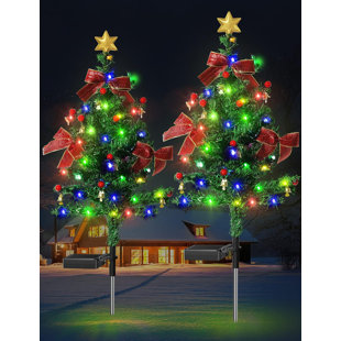 ZEKI SHOGGY Solar Christmas Decorations Trees Lights Outdoor Waterproof, 40LED-Lights Solar Yard Decorative