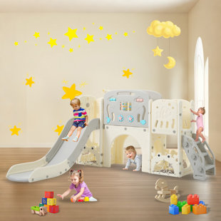 SUMIJ 11 In 1 Toddler Slide, Kids for Toddler Age 1-3 Climber Slide Outdoor Indoor Playset