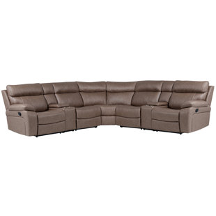 PARKER LIVING 7 Piece Modular Manual Reclining Sectional And Entertainment Console