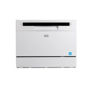 Black+decker Countertop Dishwasher, Counter Dishwasher With 6 Wash Programs,energy Star Certified, Bcd6sd, White