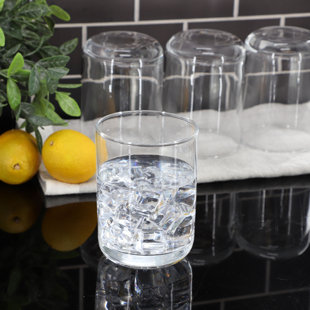 Gibson Home Emory 4 Piece 15 Ounce Double Old Fashioned Clear Glass Set