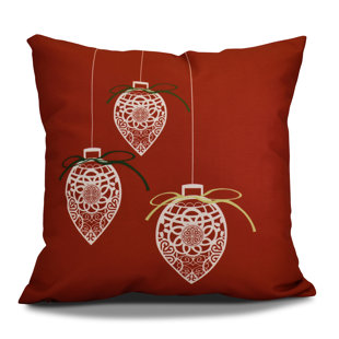 E BY DESIGN Holiday Wishes Geometric Reversible Throw Pillow