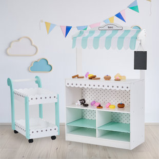 Teamson Kids My Dream Bakery Stand, Pastry Cart & Mixer Bundle