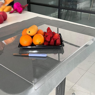 DILAND Acrylic Cutting Board With Counter Lip, Clear Cutting Boards For Countertop, Non Slip Cutting Board For Kitchen Utensils, Kitchen Decor