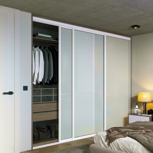 DOORS22 3 Panel Frosted Glass Sliding Closet