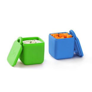 OMIELIFE Omie Dip for OmieBox (2 pack) Leakproof Dip Containers w/lids - food safe silicone