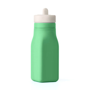 OMIELIFE OmieBottle Leak-Proof Reusable Silicone Water Bottle - 8.7 oz, Straw Top, BPA-Free & Phthalate-Free