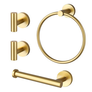 ZAALBA 4-Piece Towel Bar Hardware Set，