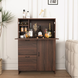REPRISE DESIGNS Desk Cabinet with Fold-up Desktop