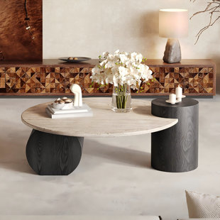THA DREAM TEAM Minimalist Luxury Round Tea Table