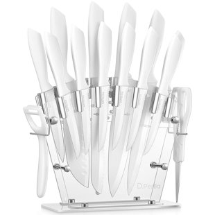 LYSBBDZSM 16 Pcs Kitchen Knife Set, Stainless Steel, Rust Resistant