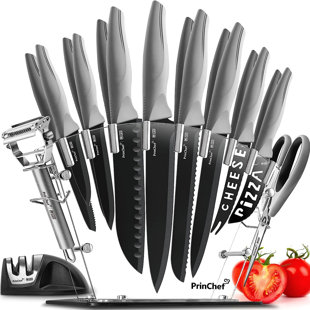 LYSBBDZSM 19 Piece Stainless Steel Knife Block Set
