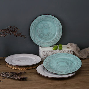 BUNGALOW ROSE Annet 11'' Stoneware Dinner Plate Set (Set of 4)