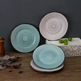 BUNGALOW ROSE Annet 8.5'' Stoneware Salad Plate Set (Set of 4)
