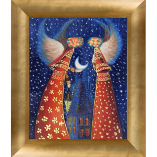 TORI HOME 'Angels II' Framed Painting on Canvas