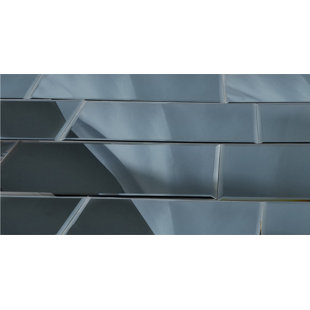 ABOLOS Reflections 12" x 36" Beveled Glass Wall Tile