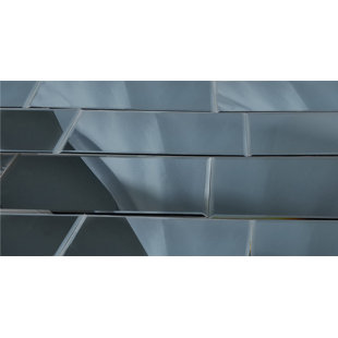 ABOLOS Reflections 12 in. x 24 in. Diamond Grade Glass Mirror Beveled Large Format Subway Decorative Kitchen & Bathroom Wall Tile