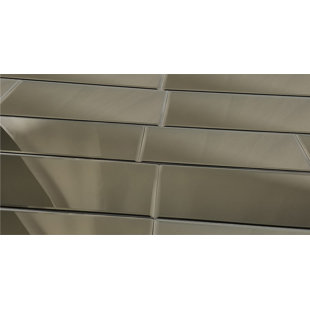 ABOLOS Reflections 12 in. x 24 in. Diamond Grade Glass Mirror Beveled Large Format Subway Decorative Kitchen & Bathroom Wall Tile