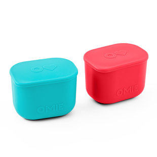 OMIELIFE Omie Dip for OmieBox (2 pack) Leakproof Dip Containers w/lids - food safe silicone