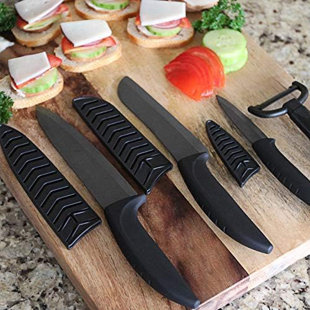 Miracle Blade IV World Class Professional Series Black 7-piece Ceramic Knife Set (Set of 7)