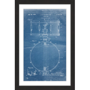 MARMONT HILL " Snare Drum 1939 Blueprint " by Steve King