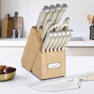 Kuisine 15 Piece Stainless Steel Knife Block Set