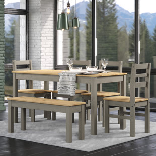 CORE PRODUCTS Corona Linea 5 - Person Pine Solid Wood Dining Set (Set of 5)