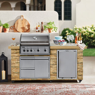 PROKAN 78" Pro Elite 5b Golden White Island Grill