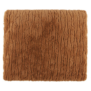 BEDFORD COLLECTIONS Faux Fur Sable 50"x 60" Throw Blanket